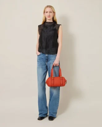 Small Boston Coral & Orange Heavy Grain the Occasionwear Edit