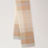 Small Check Merino Wool Scarf Camel & Poplin Blue Merino Wool Small Check Merino Wool Scarf Camel & Poplin Blue Merino Wool