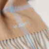 Small Check Merino Wool Scarf Camel & Poplin Blue Merino Wool Small Check Merino Wool Scarf Camel & Poplin Blue Merino Wool