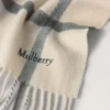 Small Check Merino Wool Scarf Eggshell & Olive Merino Wool Small Check Merino Wool Scarf Eggshell & Olive Merino Wool