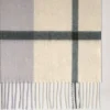 Small Check Merino Wool Scarf Eggshell & Olive Merino Wool Small Check Merino Wool Scarf Eggshell & Olive Merino Wool