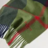 Small Check Merino Wool Scarf Fern & Dark Green Merino Wool Small Check Merino Wool Scarf Fern & Dark Green Merino Wool