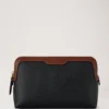 Small Cosmetic Pouch Black & Cognac Bio Based Scotchgrain Small Cosmetic Pouch Black & Cognac Bio Based Scotchgrain