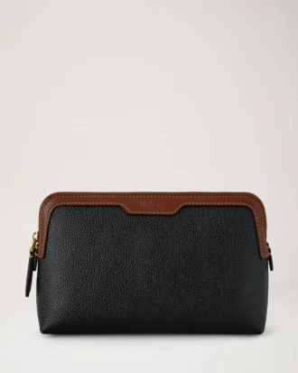 Small Cosmetic Pouch Black & Cognac Bio Based Scotchgrain