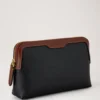 Small Cosmetic Pouch Black & Cognac Bio Based Scotchgrain Small Cosmetic Pouch Black & Cognac Bio Based Scotchgrain