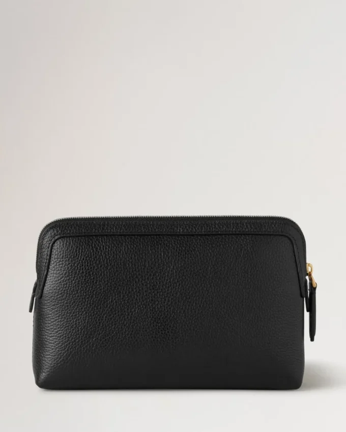 Small Cosmetic Pouch Black Small Classic Grain Women Small Cosmetic Pouch Black Small Classic Grain Women