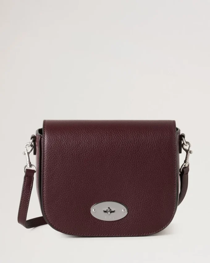 Small Darley Satchel Black Cherry Small Classic Grain Small Darley Satchel Black Cherry Small Classic Grain