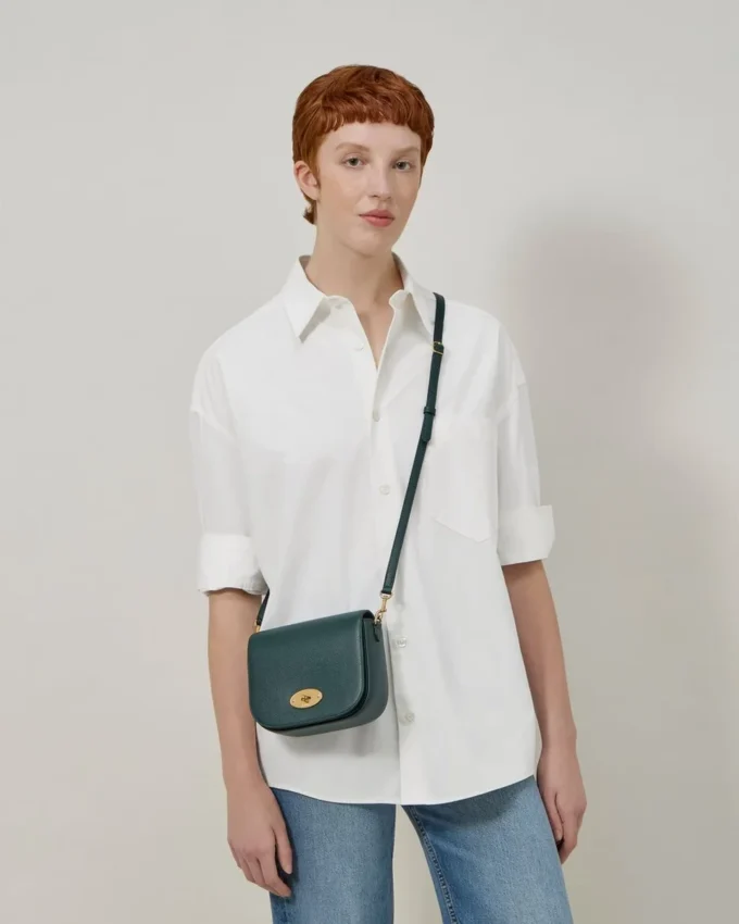 Small Darley Satchel Mulberry Green Small Classic Grain Small Darley Satchel Mulberry Green Small Classic Grain