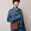 Small Darley Satchel Oak Two-Tone Small Classic Grain Small Darley Satchel Oak Two-Tone Small Classic Grain