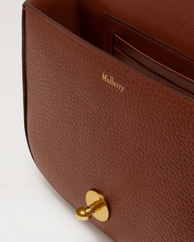 Small Darley Satchel Oak Two-Tone Small Classic Grain Small Darley Satchel Oak Two-Tone Small Classic Grain