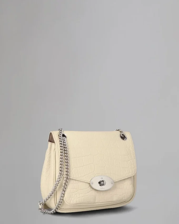 Small Darley Shoulder Bag Pre-Loved Chalk Soft Croc Small Darley Shoulder Bag Pre-Loved Chalk Soft Croc