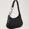 Small Hackney Shoulder Bag Black High Shine Leather Small Hackney Shoulder Bag Black High Shine Leather