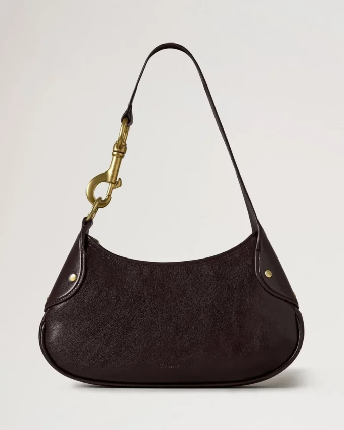Small Hackney Shoulder Bag Ebony Shiny Buffalo Top Handle Bags Small Hackney Shoulder Bag Ebony Shiny Buffalo Top Handle Bags