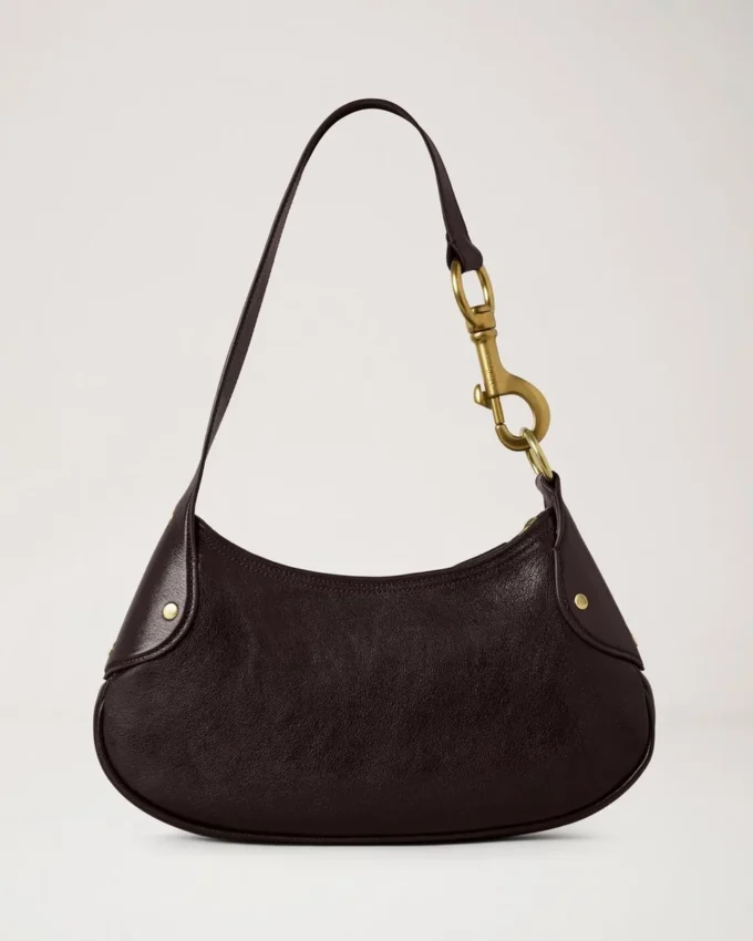 Small Hackney Shoulder Bag Ebony Shiny Buffalo Top Handle Bags Small Hackney Shoulder Bag Ebony Shiny Buffalo Top Handle Bags