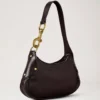 Small Hackney Shoulder Bag Ebony Shiny Buffalo Top Handle Bags Small Hackney Shoulder Bag Ebony Shiny Buffalo Top Handle Bags