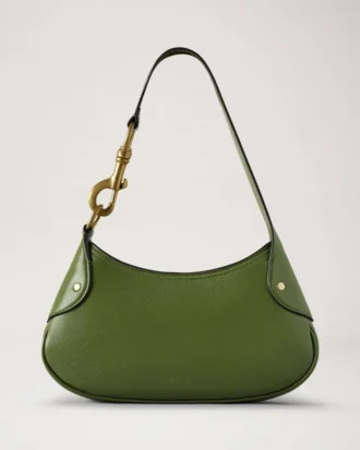 Small Hackney Shoulder Bag Fern High Shine Leather