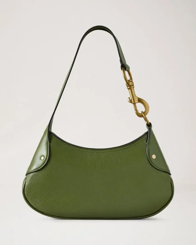 Small Hackney Shoulder Bag Fern High Shine Leather Small Hackney Shoulder Bag Fern High Shine Leather