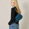 Small Hackney Shoulder Bag out of the Blue High Shine Leather Small Hackney Shoulder Bag out of the Blue High Shine Leather