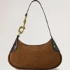 Small Hackney Shoulder Bag Vintage Oak Suede Top Handle Bags Small Hackney Shoulder Bag Vintage Oak Suede Top Handle Bags