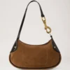 Small Hackney Shoulder Bag Vintage Oak Suede Top Handle Bags Small Hackney Shoulder Bag Vintage Oak Suede Top Handle Bags