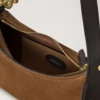 Small Hackney Shoulder Bag Vintage Oak Suede Top Handle Bags Small Hackney Shoulder Bag Vintage Oak Suede Top Handle Bags