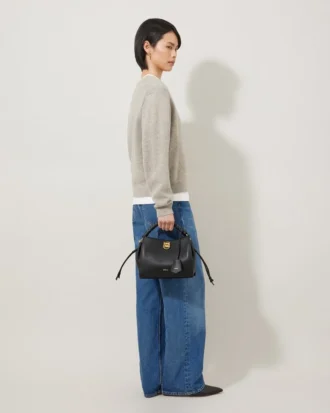 Small Iris Black & Midnight Heavy Grain Women