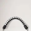 Small Iris Handle Black & White Heavy Grain & Silky Calf
