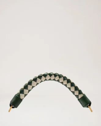 Small Iris Handle Mulberry Green & Chalk Heavy Grain & Silky Calf Small Iris Handle Mulberry Green & Chalk Heavy Grain & Silky Calf