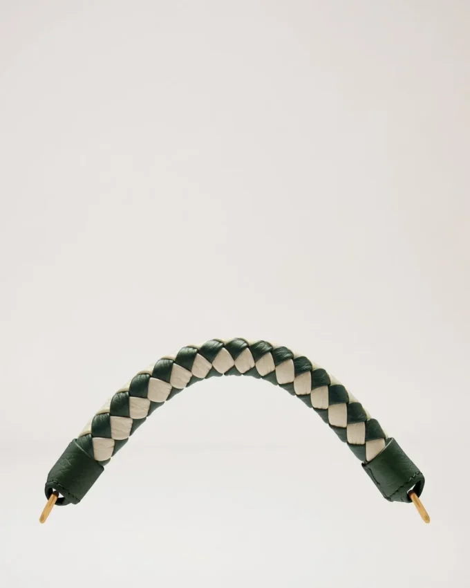 Small Iris Handle Mulberry Green & Chalk Heavy Grain & Silky Calf Small Iris Handle Mulberry Green & Chalk Heavy Grain & Silky Calf