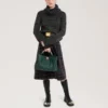 Small Iris Mulberry Green & Chalk Heavy Grain & Silky Calf Small Iris Mulberry Green & Chalk Heavy Grain & Silky Calf
