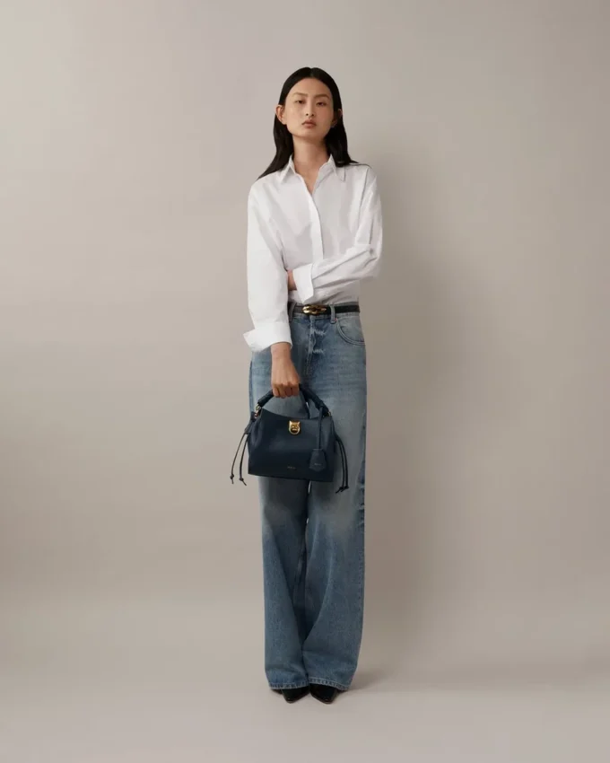 Small Iris Night Sky Heavy Grain & Silky Calf Women Small Iris Night Sky Heavy Grain & Silky Calf Women