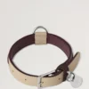 Small Leather Dog Collar Dune & Oxblood Small Classic Grain Small Leather Dog Collar Dune & Oxblood Small Classic Grain