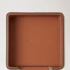 Small Leather Tray Vintage Oak Nappa Lifestyle