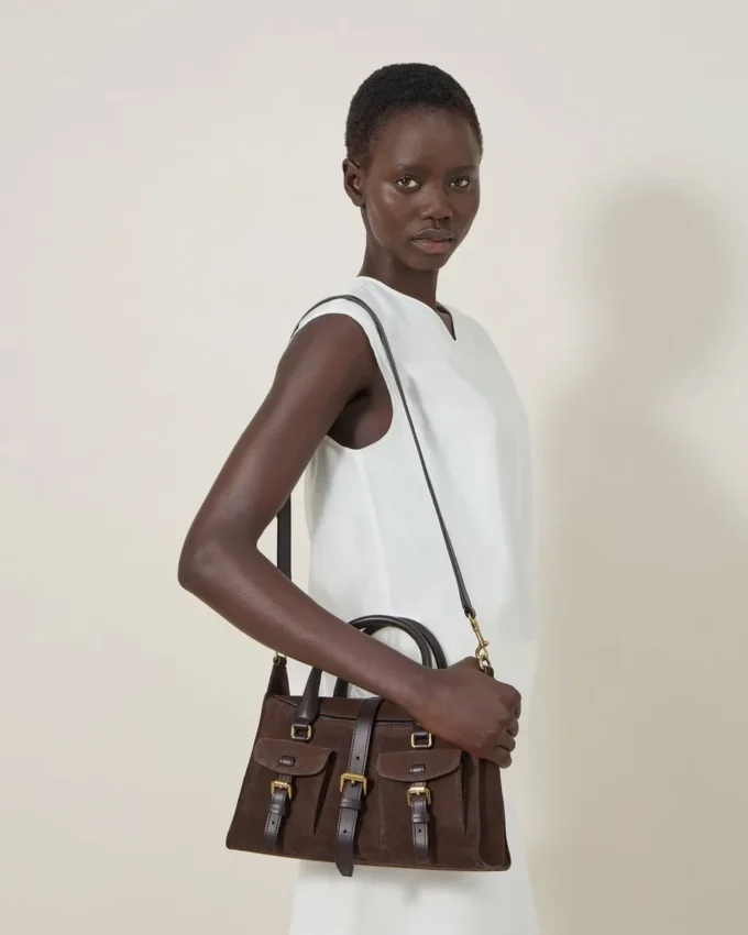 Small Roxanne Chocolate Suede Roxanne Small Roxanne Chocolate Suede Roxanne