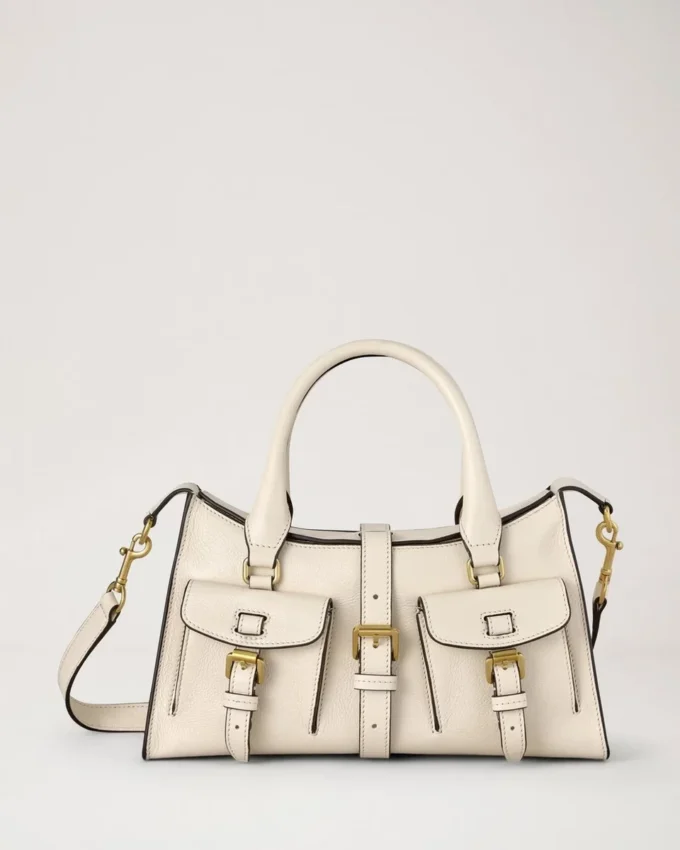 Small Roxanne Eggshell High Shine Leather Women Small Roxanne Eggshell High Shine Leather Women