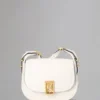 Small Sadie Satchel Pre-Loved White Goat Print Leather Small Sadie Satchel Pre-Loved White Goat Print Leather