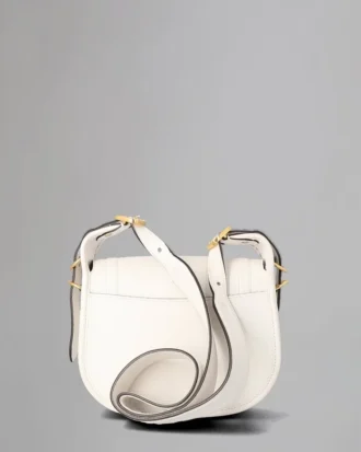 Small Sadie Satchel Pre-Loved White Goat Print Leather