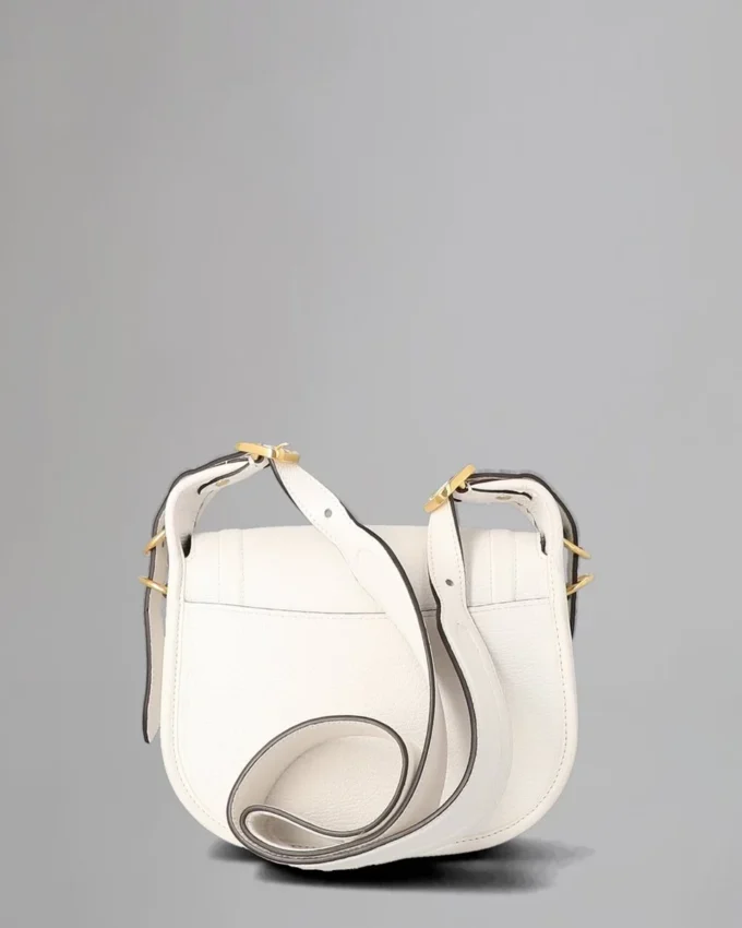 Small Sadie Satchel Pre-Loved White Goat Print Leather Small Sadie Satchel Pre-Loved White Goat Print Leather