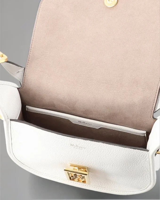 Small Sadie Satchel Pre-Loved White Goat Print Leather Small Sadie Satchel Pre-Loved White Goat Print Leather