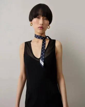 Small Skinny Scarf – Mulberry Tree Night Sky Recycled Polyester