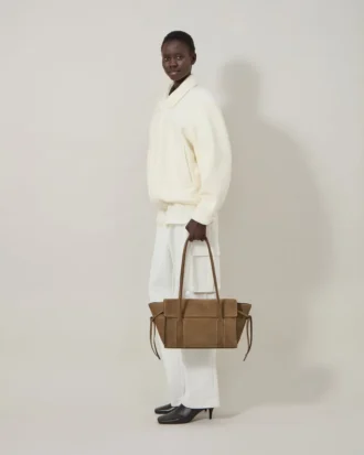 Small Soft Bayswater Salcombe Sand Suede Bayswater