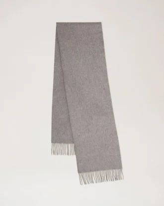 Small Solid Merino Wool Scarf Light Grey Melange Merino Wool Small Solid Merino Wool Scarf Light Grey Melange Merino Wool