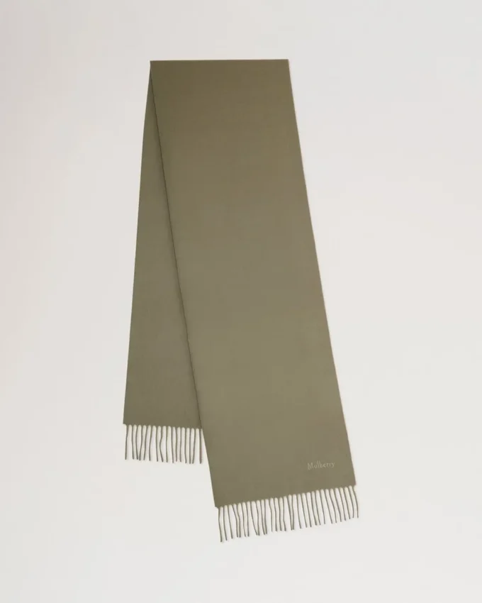 Small Solid Merino Wool Scarf Linen Green Merino Wool Small Solid Merino Wool Scarf Linen Green Merino Wool