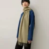 Small Solid Merino Wool Scarf Linen Green Merino Wool Small Solid Merino Wool Scarf Linen Green Merino Wool
