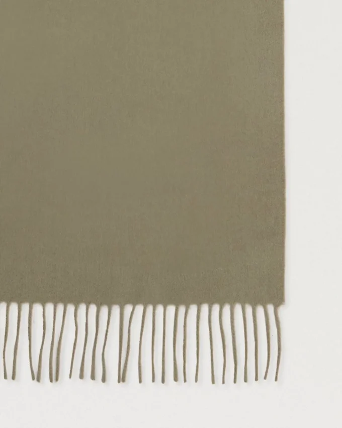 Small Solid Merino Wool Scarf Linen Green Merino Wool Small Solid Merino Wool Scarf Linen Green Merino Wool