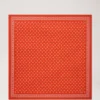 Small Square Scarf – Mulberry Tree Coral Orange Cotton