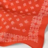 Small Square Scarf – Mulberry Tree Coral Orange Cotton