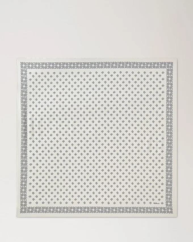 Small Square Scarf – Mulberry Tree Eggshell Cotton