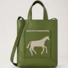 Small Tote – Chalk Horse Fern & Chalk Heavy Grain Small Tote – Chalk Horse Fern & Chalk Heavy Grain