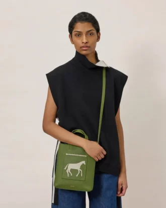Small Tote – Chalk Horse Fern & Chalk Heavy Grain